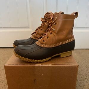 LL Bean 8” Original Duck Boots Waterproof Tan/Brown